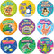 Sweetzer & Orange Reward Stickers for Teachers, 1008 Decals in 9 Designs, 1 Inch Classroom Supplies