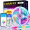 CHARKEE 50ft LED Lights USB-Powered, RGB Strip Lighting for Bedroom/TV Backlight/Gaming Lighting,