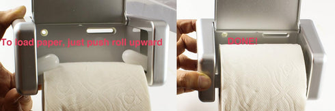 Zoie + Chloe Easy-Snap Toilet Paper Holder, Load and Unload with One Hand