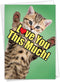 The Best Card Company - 1 Father's Day Card for Dad, Pa, Pop, Daddy, Stepfathers w/Envelope - Cat Love You