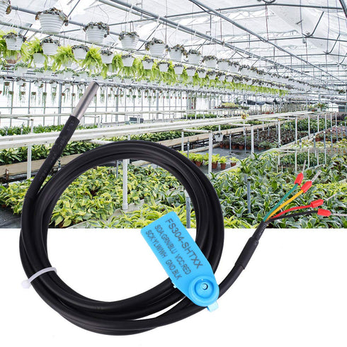 Jadeshay SHT20 Digital Soil Temperature Humidity Sensor Probe, Waterproof High Precision Rapid Response for HVAC, Greenhouses, Warehouse Monitoring