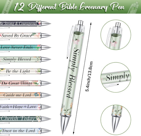 Jetec 150 Bible Verses Gift Set with 30 Christian Bookmarks and 30 Scripture Ballpoint Pens