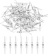 uxcell 100Pcs Chandelier Connector Clip, 25mm/0.98" Copper Crystal Chandelier Pin, Lamp Connectors