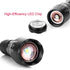 2 Pack 2000 5 LED Tactical Flashlight Water Resistant Military Grade Lumens Modes Zoom Function Ultra Bright Torch