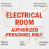 SmartSign U9-1312-NP "Electrical Room - Authorized Personnel Only" Sign, 10" x 14"