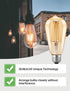 Dusk to Dawn Edison Light Bulbs 2-Pack, ST58(ST19), Vintage Amber Glass, 60W Equivalent, Automatic On/Off