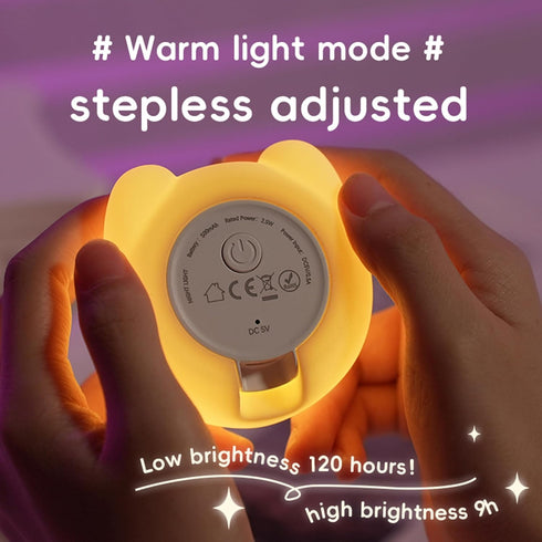 Myratts 7 Dimmable Mini Capybara Night Light, Colors Bedside Lamp, Touch Control Night Lamp, Used for Camping Party