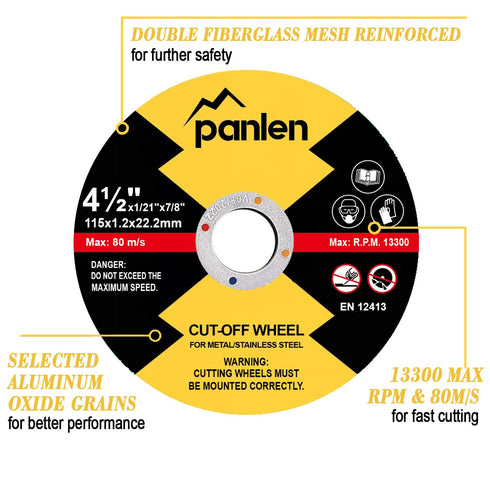 25 Pack - 4.5" 7/8" Arbor Cut Off Wheels for Metal, Premium Materials Stainless Steel Cutting Wheel, Thin Cut-Off Discs for Angle Grinder