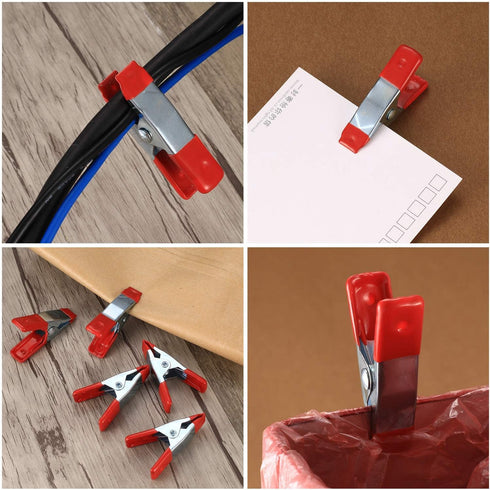 20 Pcs 2" Metal Spring Clamps - Heavy Duty Clips with Rubber Tips for Woodworking and Home Improvement