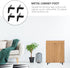 NESTINGHO 4pcs 100mm Metal Furniture Support Feet Triangle Sofa Cabinet Legs for Dresser Bedside Table with Matte Black