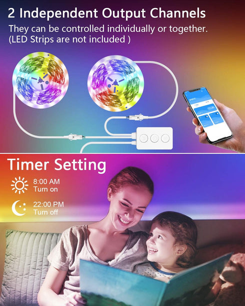 WS2812B WS2811 5V~24V SK6812 WS2812 SM16703 1903 3Pin ALITOVE Controller Bluetooth Music Sync Addressable RGB LED