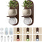 fnmobe Battery Operated Wall Sconce with Shelf Set of 2,Rustic Candle Holder with