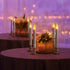 Pack 6 5/19 FURORA LIGHTING LED White Taper Candles with Gold Holders of with Timer, Elegant Flameless Glow for Home
