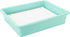 Storex Letter Size Flat Storage Tray – Organizer Bin with Non-Snap Lid, Teal, 5-Pack for Classroom, Office, Home