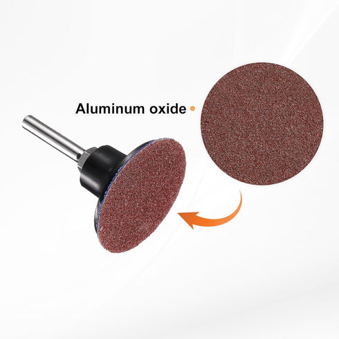 22pcs Set 2" 1/4" 80 HARFINGTON Quick Change Discs Roll Lock Sanding Discs with Shank Pad Holder Grit Surface