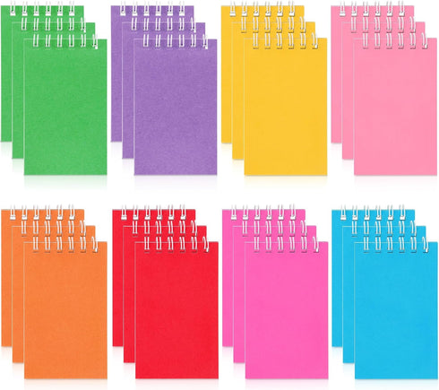 Hooqict 24 Pack Small Pocket Notebook Bulk, Mini Notebooks with Lined Pages, 8 Colors, Memo Pads for Work, 3.9 x 2.4