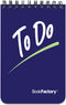 BookFactory To Do List Notebook/Journal, 120 Pages, 3.5 x 5.25, Durable Translucent Cover, Wire-O Bound