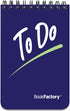 BookFactory To Do List Notebook/Journal, 120 Pages, 3.5 x 5.25, Durable Translucent Cover, Wire-O Bound
