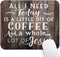 Wknoon All I Need is Coffee & Jesus Quote Rustic Wood Mouse Pad,
