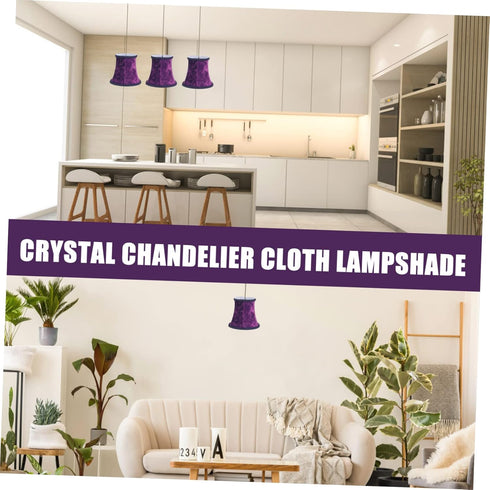 1pc Fashionable Lamp Cover Deep Purple Fabric Shade for Table and Floor Lamps Light Decoration Accessory