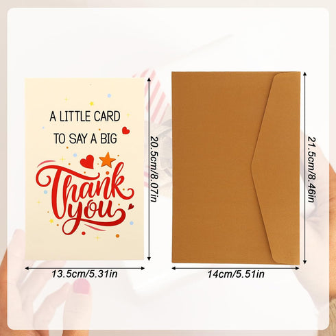 XIHIRCD Funny Thank You Cards, Cheering Appreciation Card with Envelope Creative Paper Celebration for Teachers Bosses