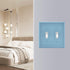 Light Blue 3 Gang Toggle Switch Plate Cover, Decorative Outlet for Home Decor