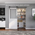 ZEKOO Sliding Barn Door Hanger, Roller, Stopper, Floor Guide, Anti-Jumper Accessories for Third, Fourth Door