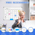 Monthly Calendar Dry Erase Whiteboard, 24" x 18", Magnetic, Double-Sided Portable Board for Office, Kitchen, School