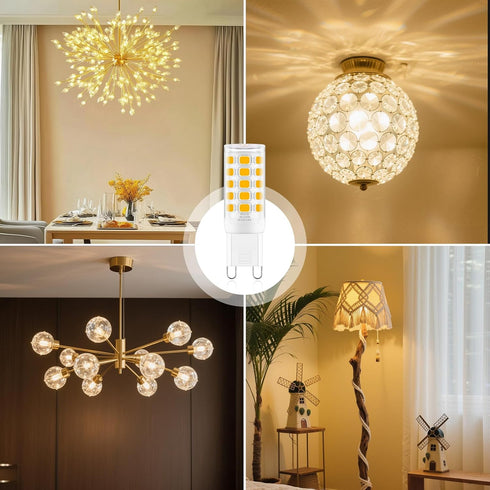 G9 Bulb Dimmable 3W, T4 G9 4W 40 2700K 120V Pack 18 LED Replacement for Watts Halogen, Soft Warm White, Chandelier
