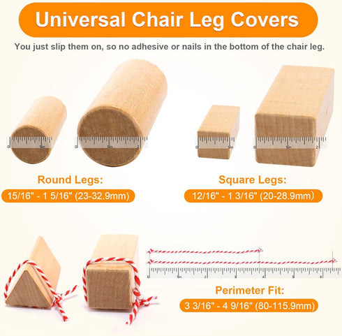 24Pack Small Silicone Chair Leg Floor Protectors for Hardwood Floors, Reduce Noise