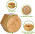 Marbrasse Bamboo Art Supply Organizer, Rotating Pencil Pen Holder for Office Supplies
