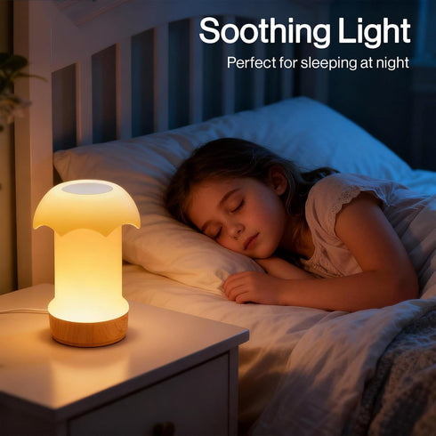 Dimmable 4 13 Night Light, Touch Lamp for Bedroom - Portable Table Bedside Lamp with Brightness Levels & RGB Colors