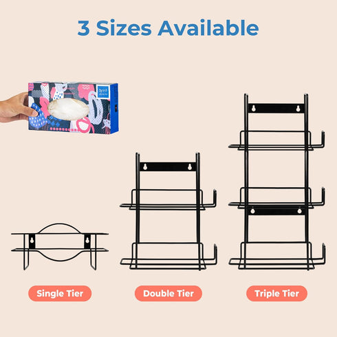 FMP Brands Wall Mount Single Glove Holder, Wire Rack Disposable Napkin Gloves Box Holder, Durable Metal