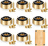 HANLANXUE 8 Pcs Brass Cutting Board Feet with Nonslip Pads 0.8 x 0.31