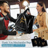 200 3 Packet Package 9 12'', 12 15'', 15 18''(Black) Teling Pcs Thanks Bags with Handle Bulk Thank You Merchandise Bags