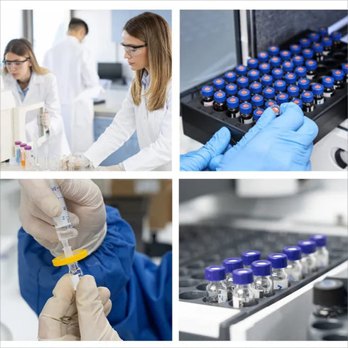 2ml HPLC Vial, 9-425 Borosilicate Autosampler Vial with Graduation, Pack of 100 with Blue Screw Cap