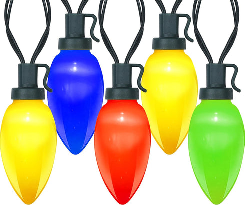 L LAMPOP Solar Vintage Christmas String Lights Globe Outdoor Lights 50 LED with 8