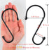 12 Pack Heavy Duty 6 Inch S Hooks with Rubber Stopper for Hanging Plants, Birdhouse, Pan, Cups, Bags, Jewelry