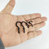 Yeetandoo 50 1IN (50, 1IN) PCS Screw in Cup HooksMounted on Wall CeilingBlack Zinc Plated Metal Hooks for Hanging
