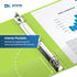 Premium Economy 1.5-Inch Binders | 3-Ring Colored Binder Notebooks, Pack of 6, Round Ring, Lime Green
