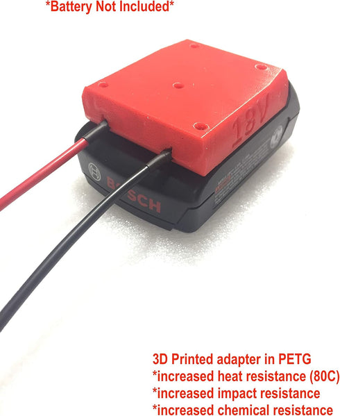 H Battery Adapter for Bosch 18v Dock Power Connector, 18 Volt 12 Gauge Robotics