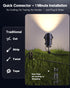 600LM 2900K 12-24V IP65 2Packs HIBOITEC Spotlights Low Voltage Landscape Lighting with Connectors Landscape Lights Kit
