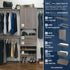 ClosetMaid SuiteSymphony Top Shelf Support Bracket Kit, Add On Accessory, Shelf Hardware Set, Satin Nickel