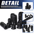 Glarks 208Pcs M6 M8 M10 Threaded Inserts Nuts, Zinc Plated Carbon Steel Hex Socket Drive Furniture Flanged Screw-in Nut