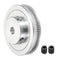 MECCANIXITY 80 Teeth 10mm Bore Timing Pulley, Aluminium Synchronous Wheel Silver with M5 Screw for 3D Printer Belt, CNC