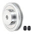 MECCANIXITY 80 Teeth 10mm Bore Timing Pulley, Aluminium Synchronous Wheel Silver with M5 Screw for 3D Printer Belt, CNC