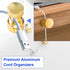 Pluzmecalm 1Pc 2-in-1 Gold Cable Anchors for Desk, Gun Metal Cord Anchors Holder Aluminum Wire Organizers Adhesive