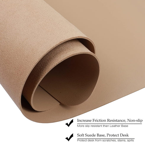 ?Boutilon Extended Leather Mouse Pad, 30"x14" Non-Slip Desk Pad for Keyboard and Mouse, Desktop Protector for Home