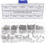 #2-56 UNC Stainless Steel Phillips Flat Head Machine Screws Nuts Assortment Kit
