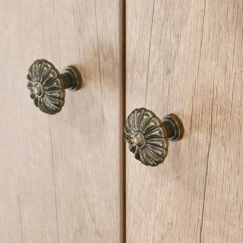 PIYYQNY 6 Drawer Handles Pcs Vintage Drawer Knob Pulls Antique Bronze Dressing Table Knobs Suitable for Wardrobe Doors